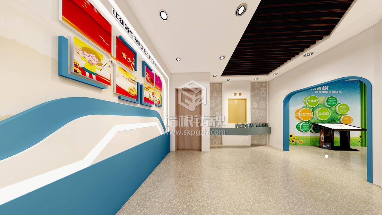 法治宣传教育展厅设计-未成年法治教育展馆效果图